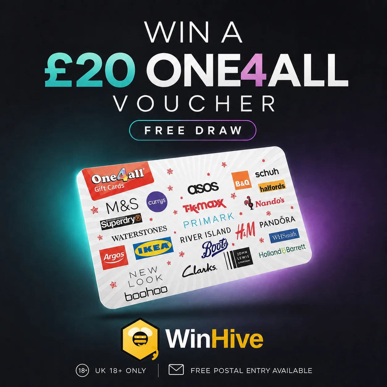 Win a £20 One4all Gift Card – Free Draw completed competition