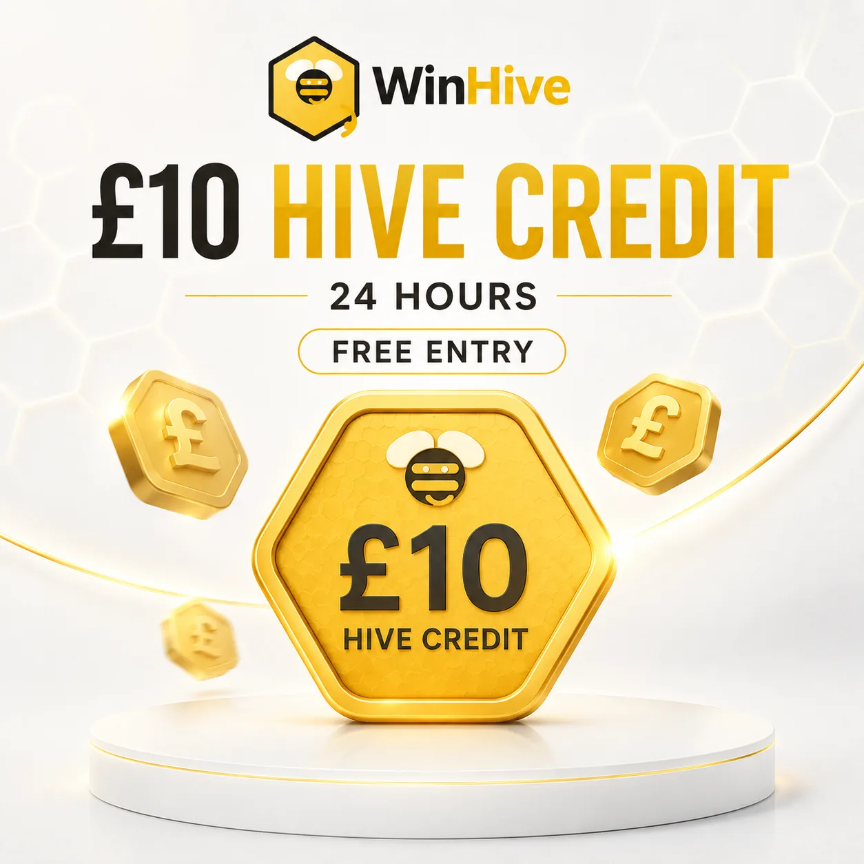 WIN £10 HIVE CREDIT – FREE 24 HOUR COMPETITION completed competition