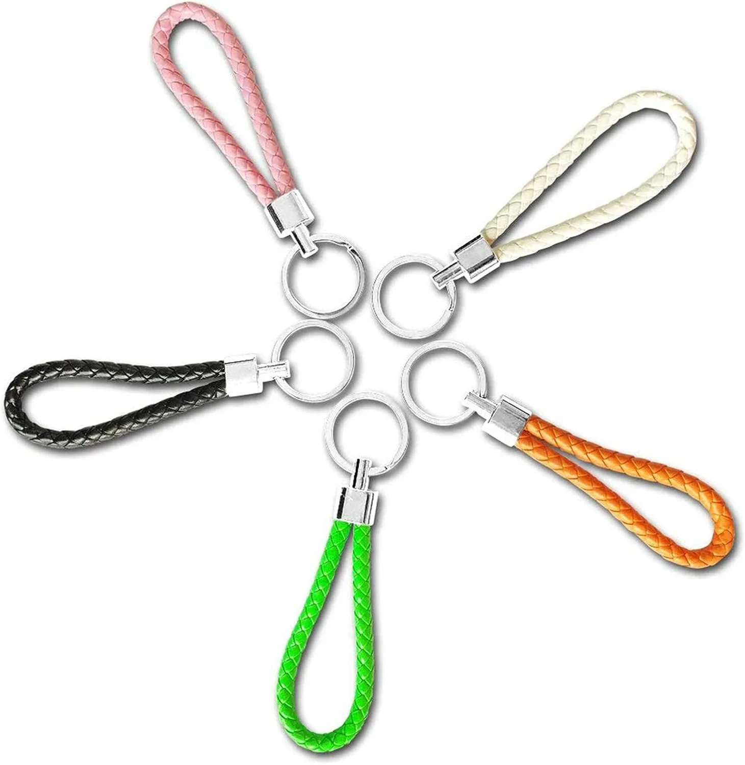 Braided Leather Keychain / Keyring
