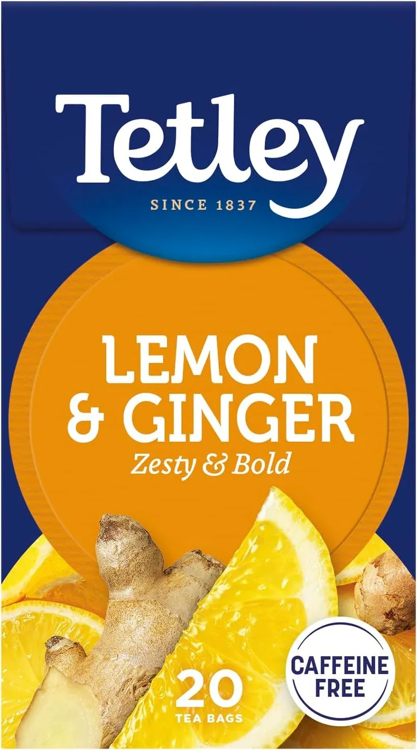 Tetley Zingy Lemon & Ginger Herbal Tea