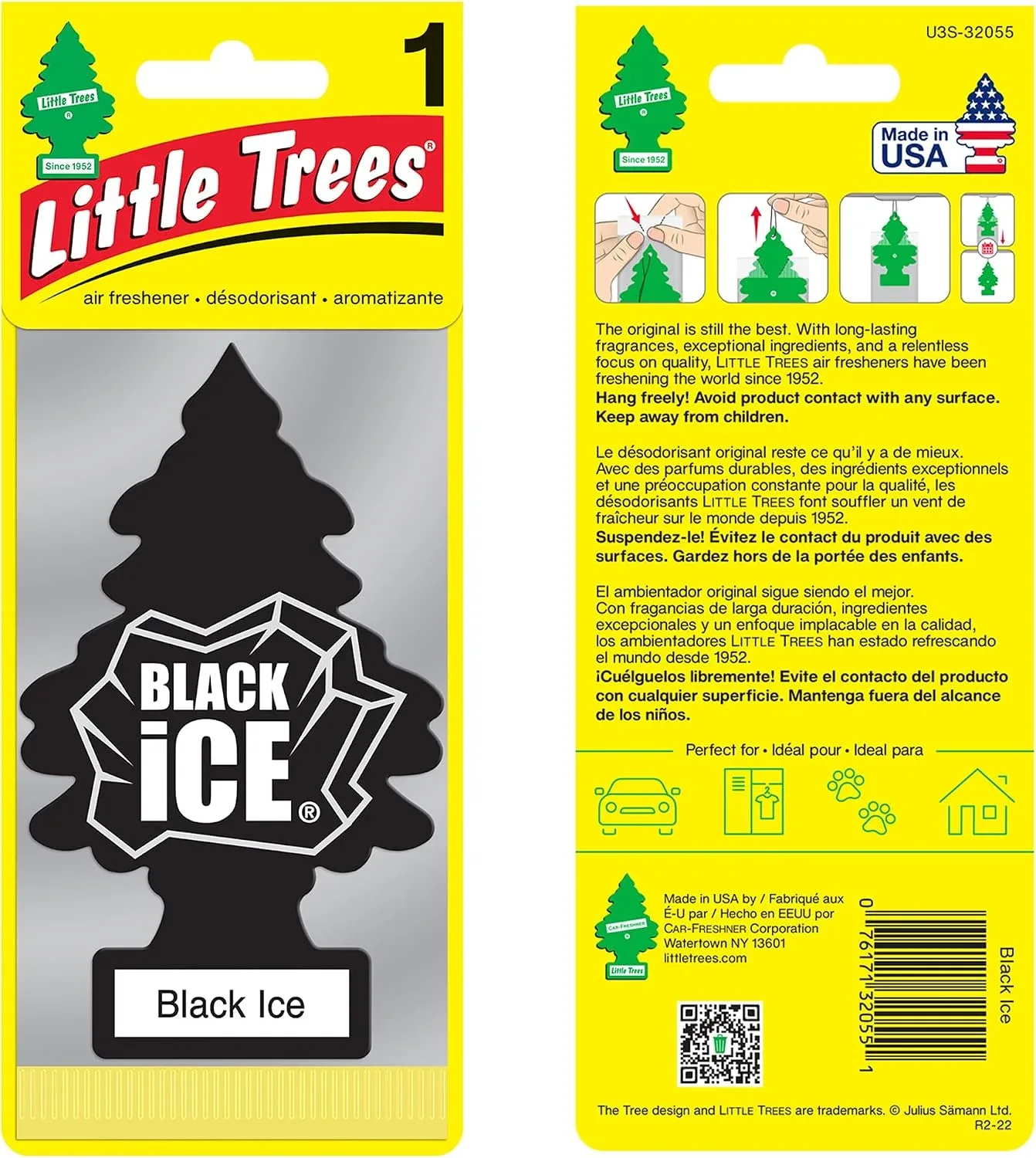 Little Trees Black Ice Air Freshener